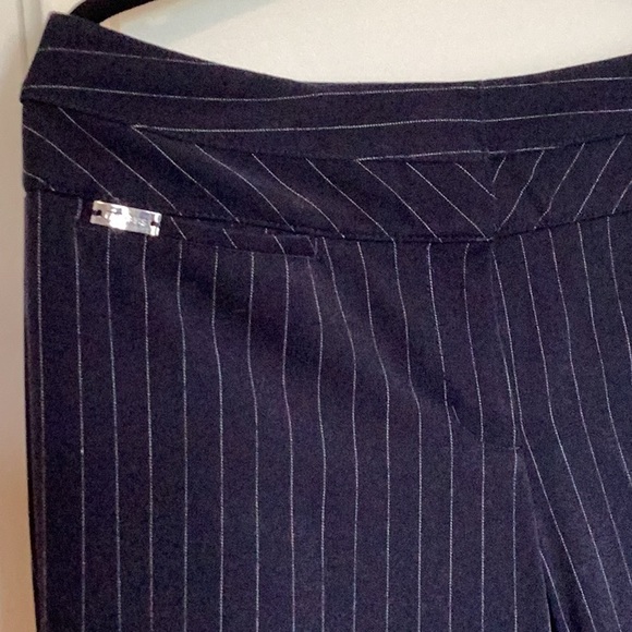 Express Editor Pant - Size 10R - Navy Pinstripe - Picture 2 of 8